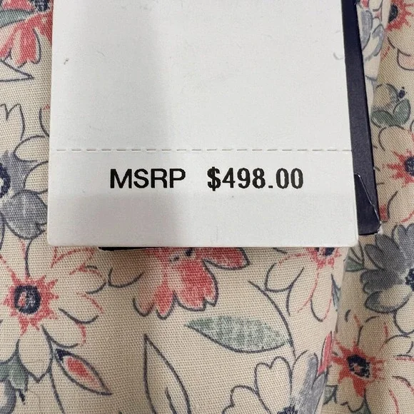 Polo Ralph Lauren Size 0 Floral Midi Dress Tie Shoulder Cottagecore Boho NWT - Picture 7 of 10